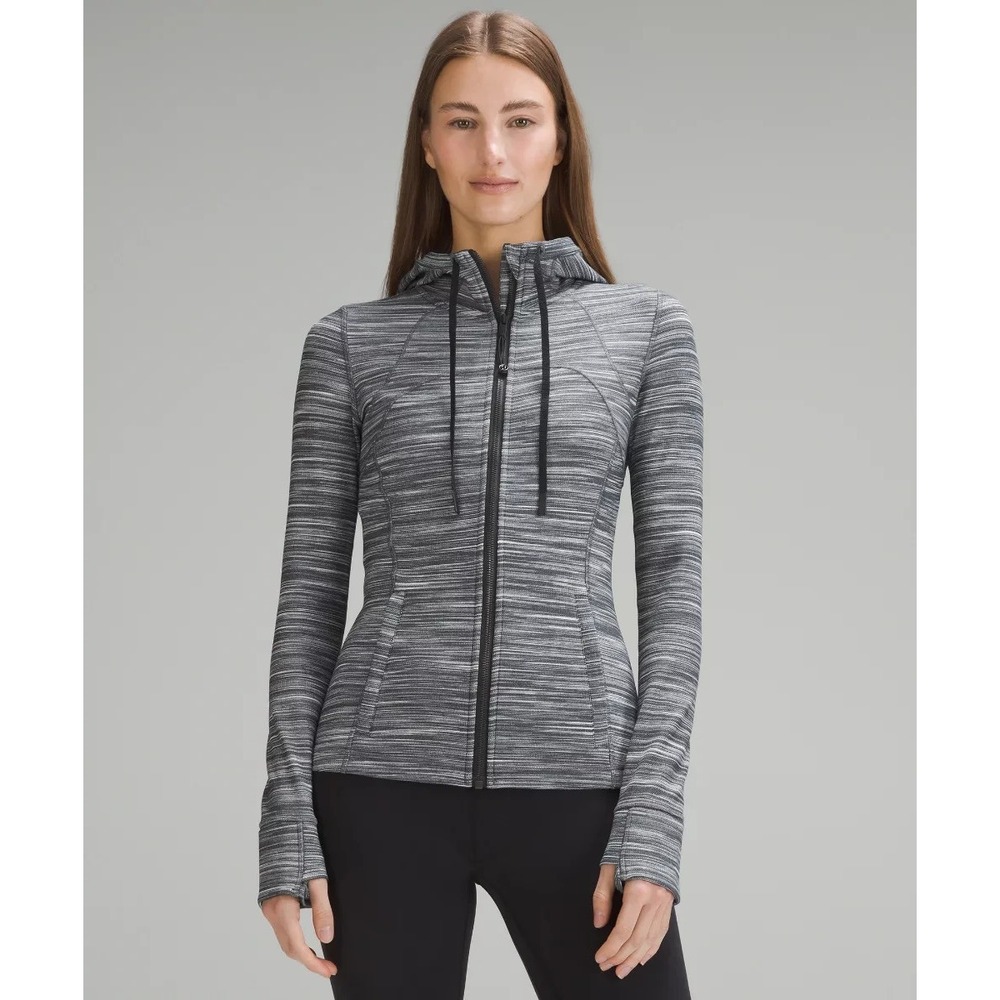 Lululemon Define Jacket Women's 4 Heather Gray Hooded Full Zip Stretch Gym Yoga